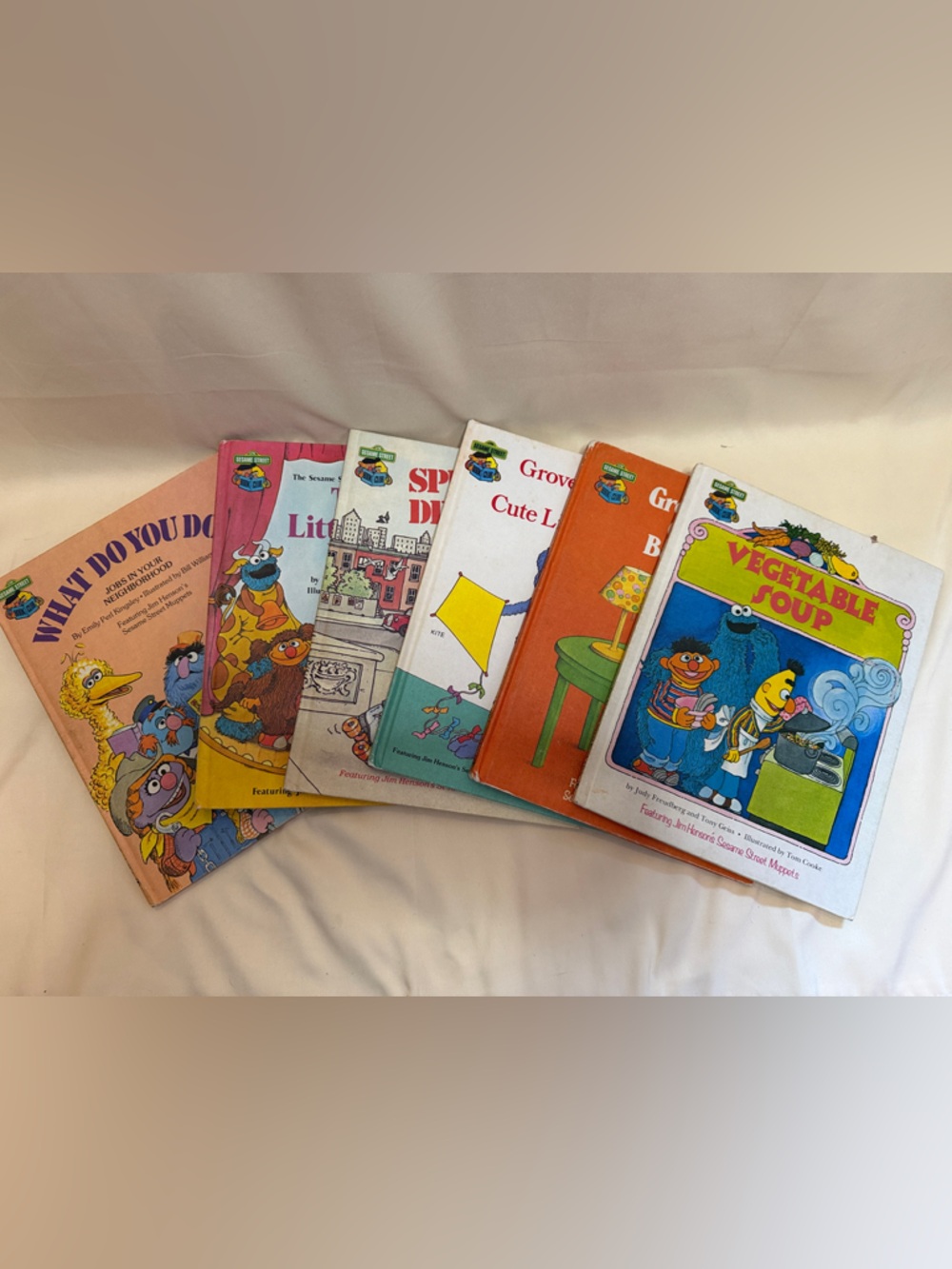 Sesame Street Board Book Set - Orange, Pink, Blue, Yellow, White Covers